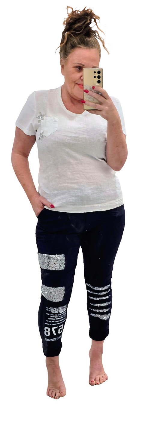 Bling jeans black