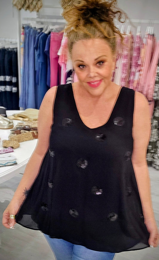 Sequin Spot Top