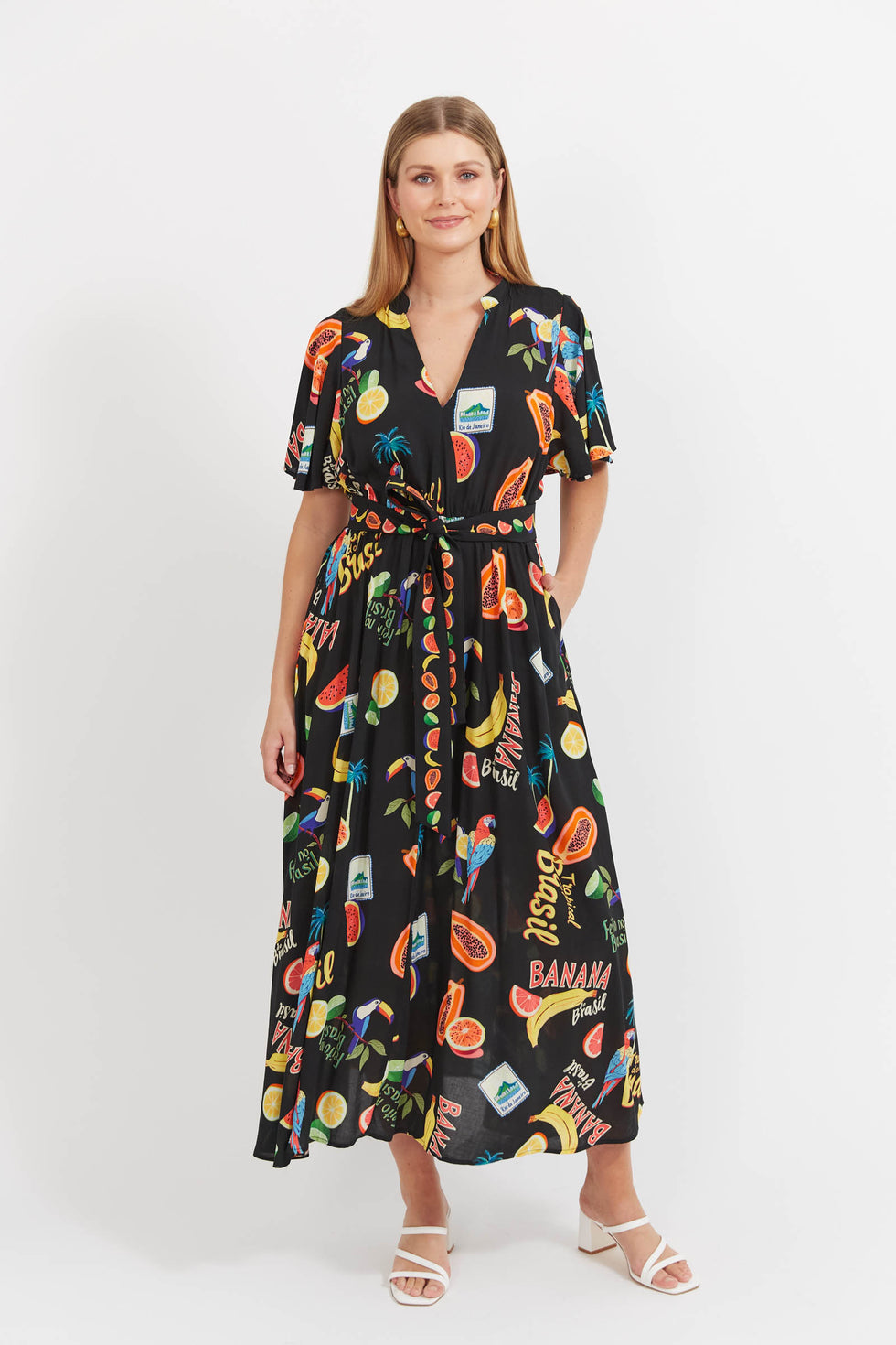 Cabana v neck maxi