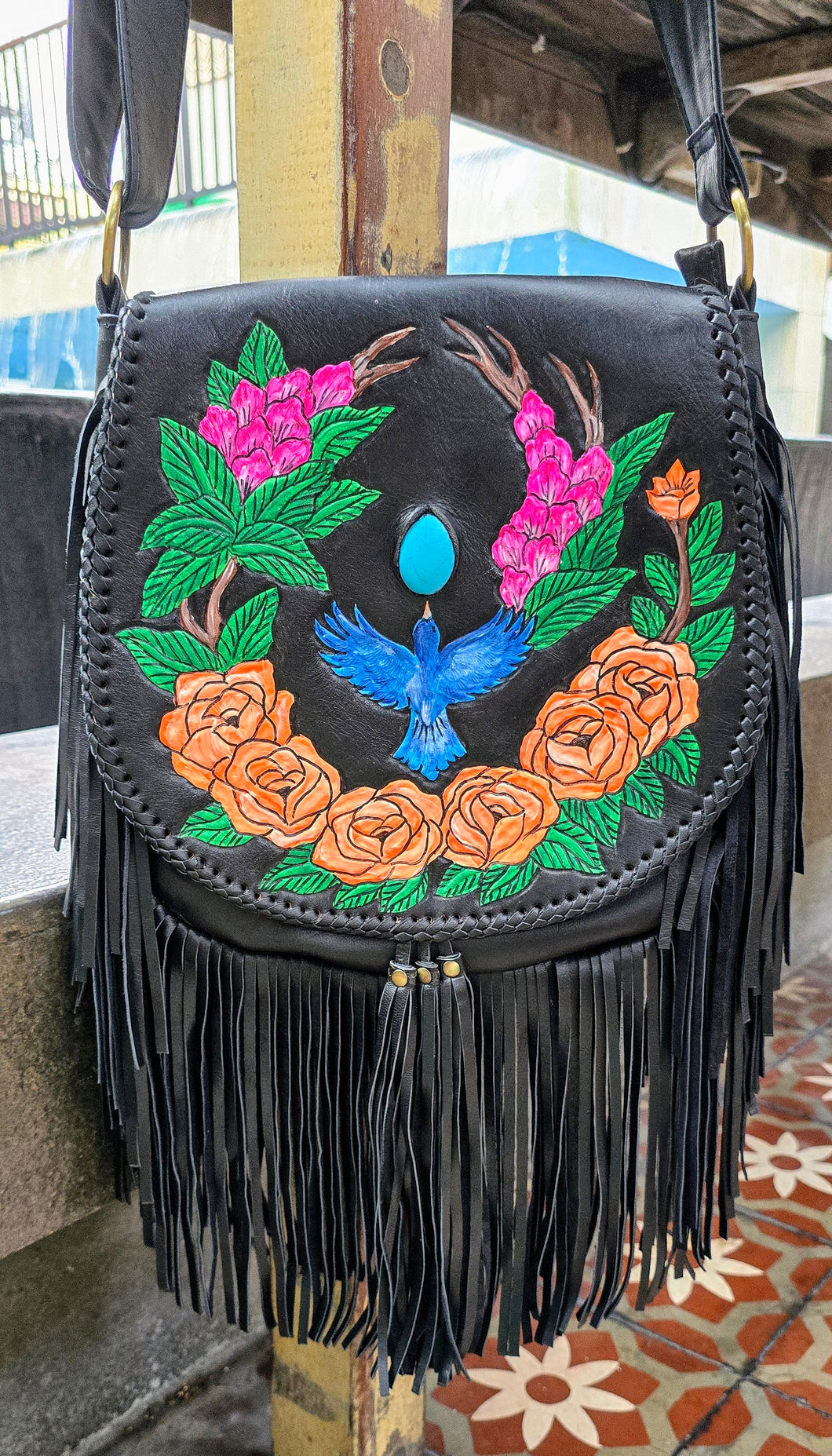 Garden of Eden Leather Bag