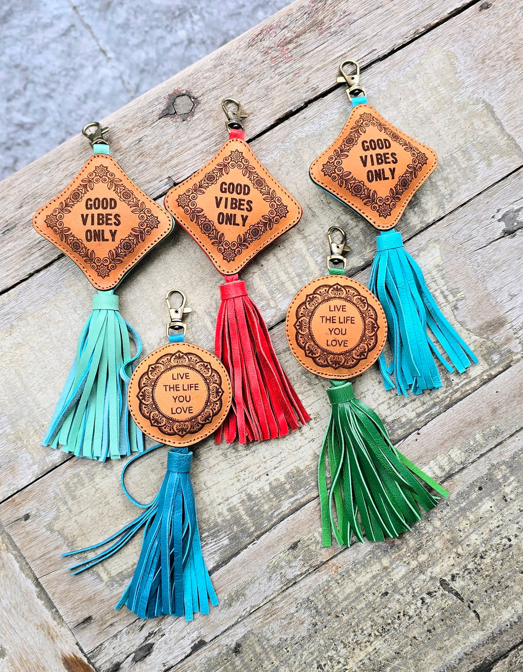 Leather keyrings
