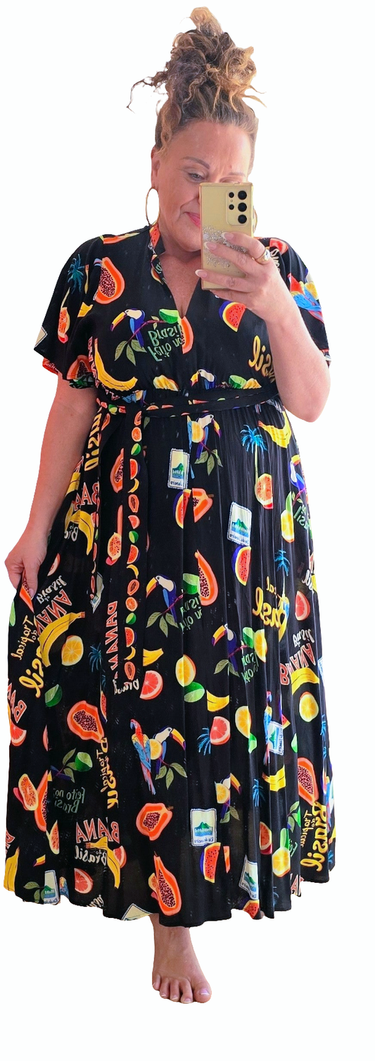 Cabana v neck maxi